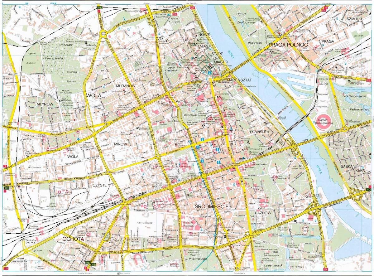 Warszawa w Polsce mapie