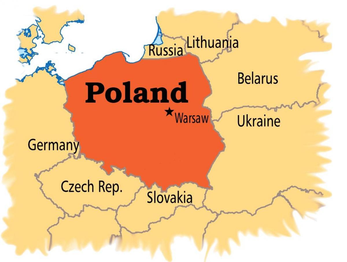 Mapa Warszawy Europie