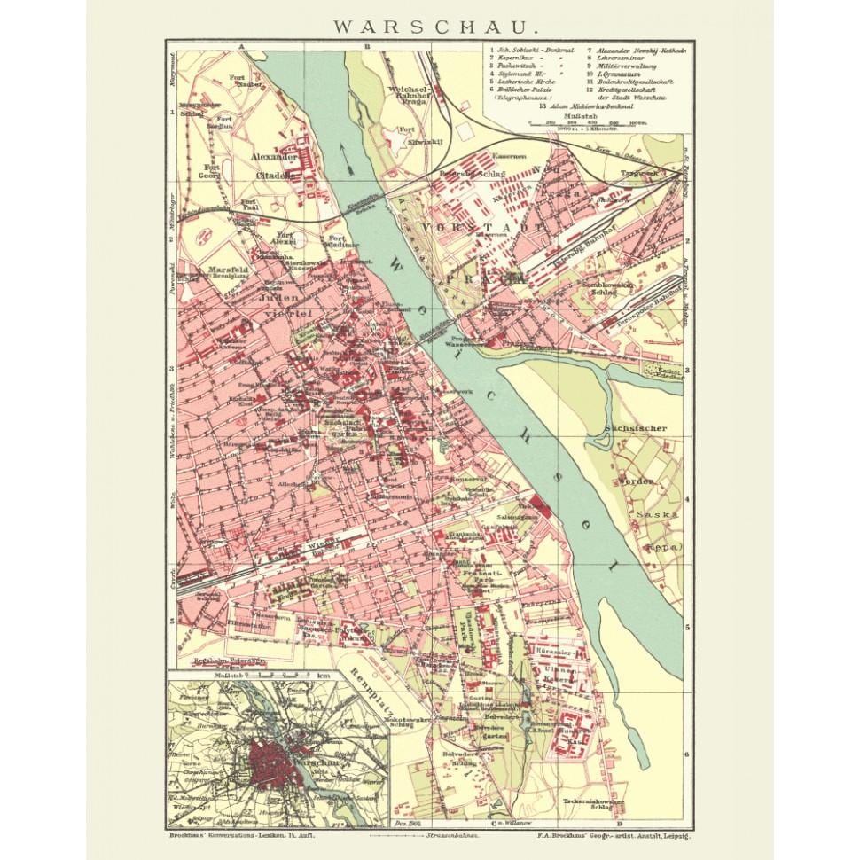 Stare miasto Warszawa mapa
