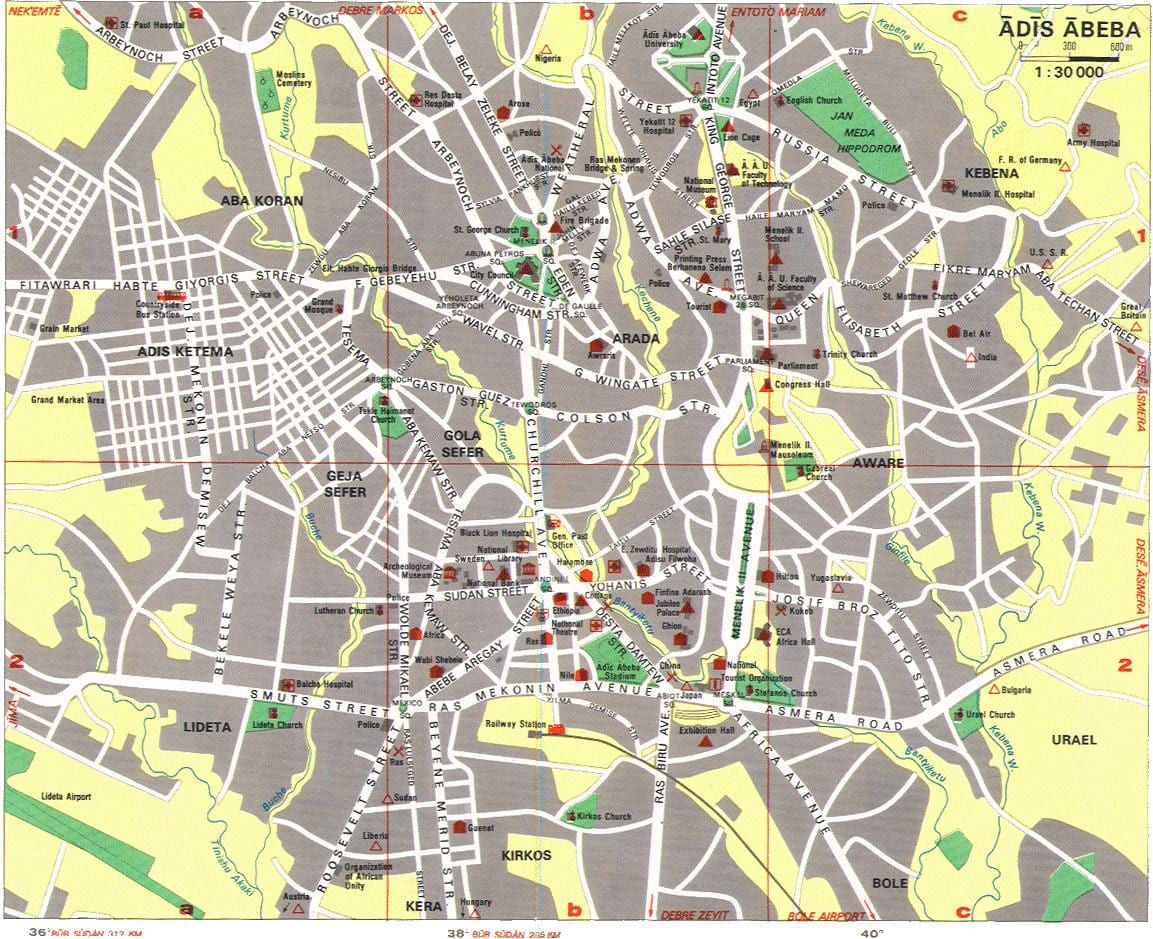 Mapa atrakcji turystycznych Warszawy 