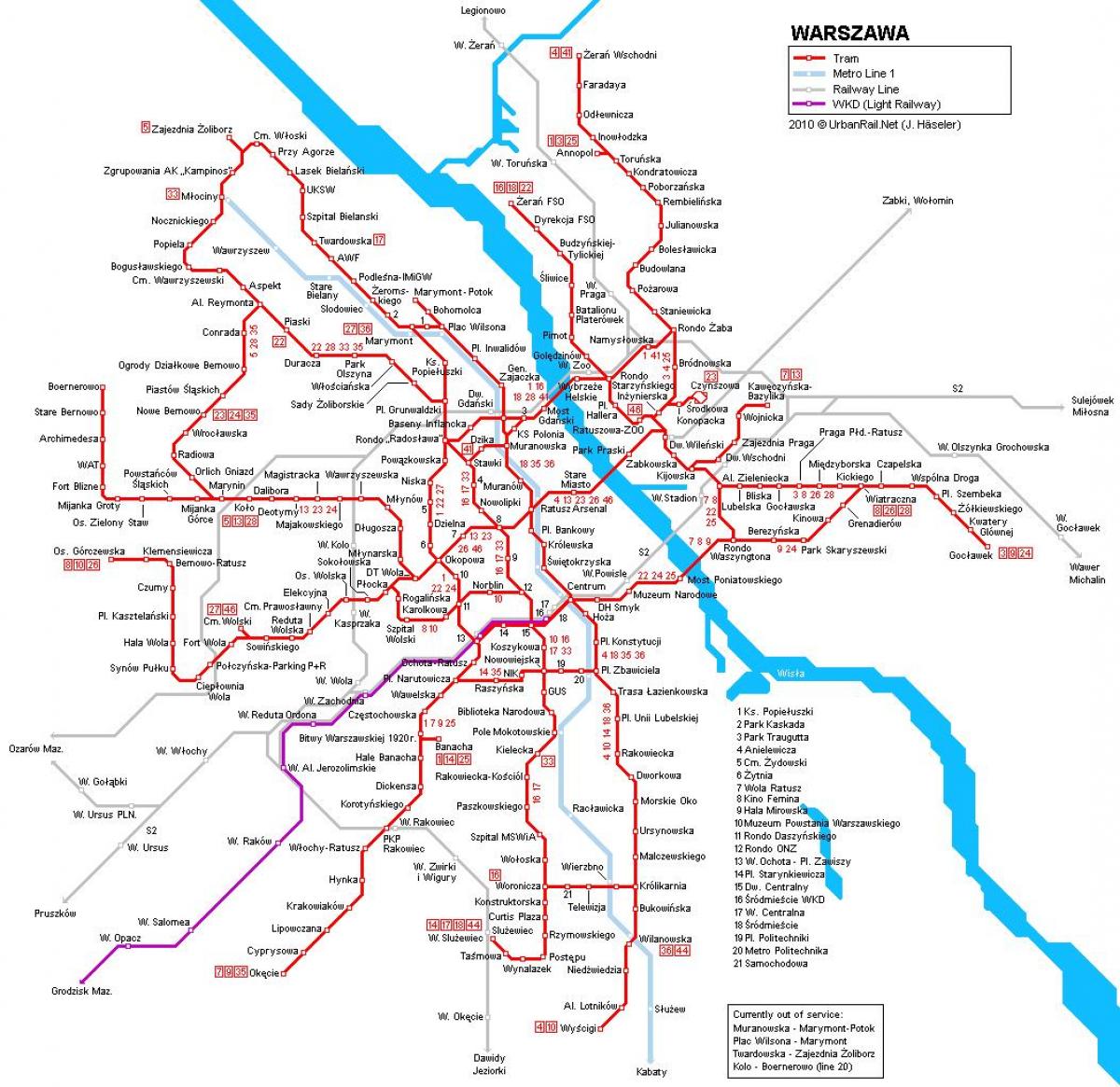 Warszawa Dworzec mapie