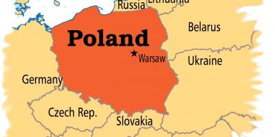 Mapa Warszawy Europie