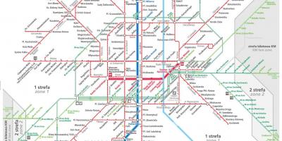 Warszawa transportową mapę